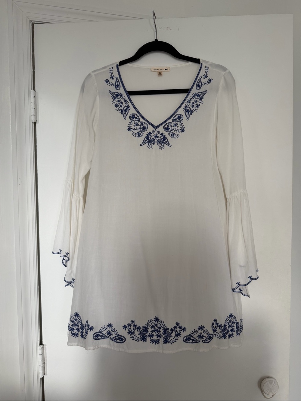 Double Zero Embroidered Tunic Dress